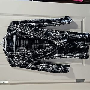 ONLY Plaid Long Sleeve Button Blouse